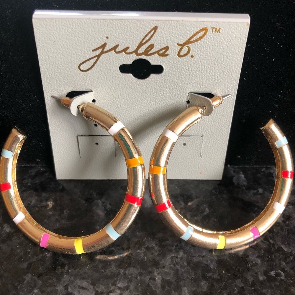 jules b. Chunky hoops earrings jewelry